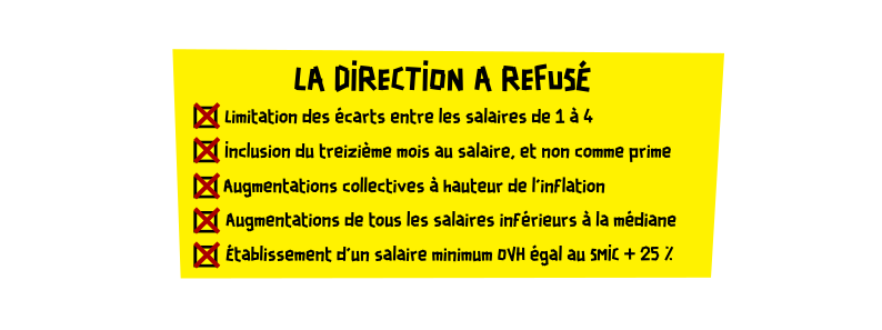 La direction a refusé